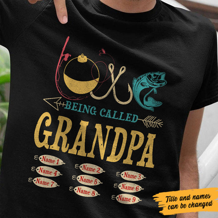 Personalized Fishing Dad Grandpa Love T Shirt AP173 81O60 1