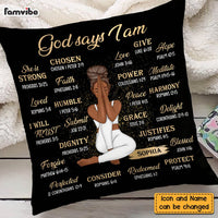 Personalized Daughter God Says I Am Bible Verses Pillow DB292 30O58 thumb 1