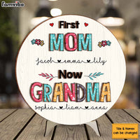 Personalized First Mom Now Grandma 2 Layered Separate Wooden Plaque 31647 thumb 1
