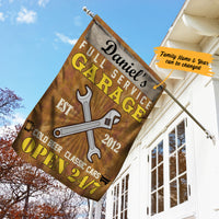 Personalized Garage Open 24/7 Flag AG171 26O57 thumb 1