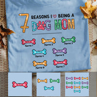 Personalized Reason I Love Being Dog Mom Pattern T Shirt FB11 30O53 thumb 1