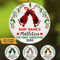Personalized Baby Mistletoes First Christmas  Ornament SB291 95O47 thumb 1