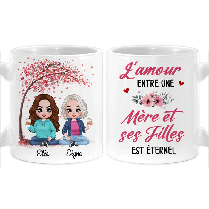 Personalized French Love Between Mom And Daughter Mug 30892 1
