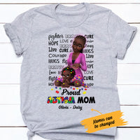 Personalized Proud Autism Mom BWA T Shirt AG42 65O47 thumb 1