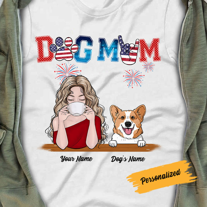 Personalized Dog Mom T Shirt MY111 26O58 1