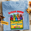 Personalized Teacher Crayon Box T Shirt JN281 30O36 1