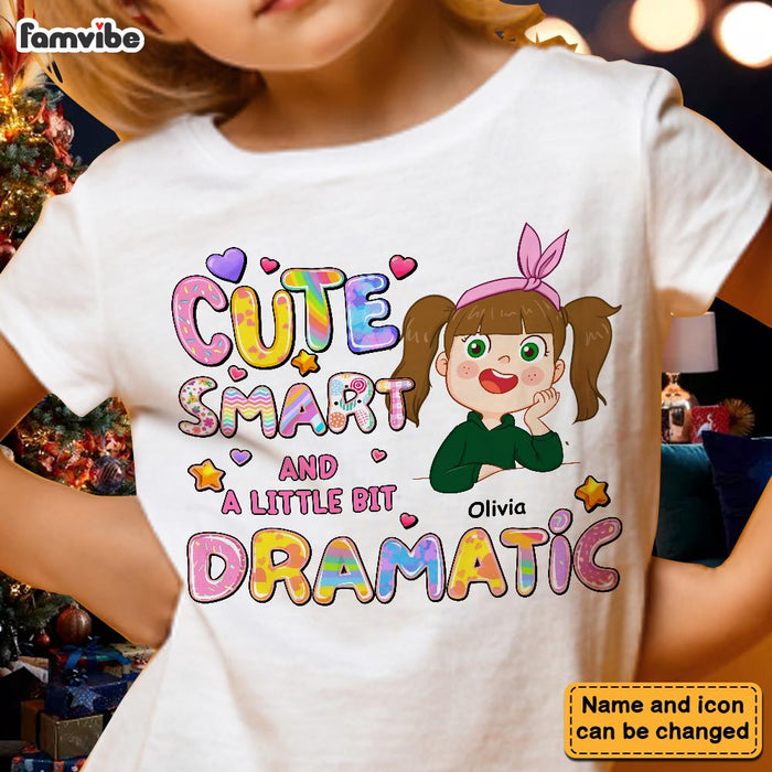 Personalized Gift For Granddaughter Cute Smart A Little Bit Dramatic Kid T Shirt - Kid Hoodie - Kid Sweatshirt 30338 1