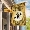 Personalized Every Things Better With Witch Halloween Flag JL211 73O36 1