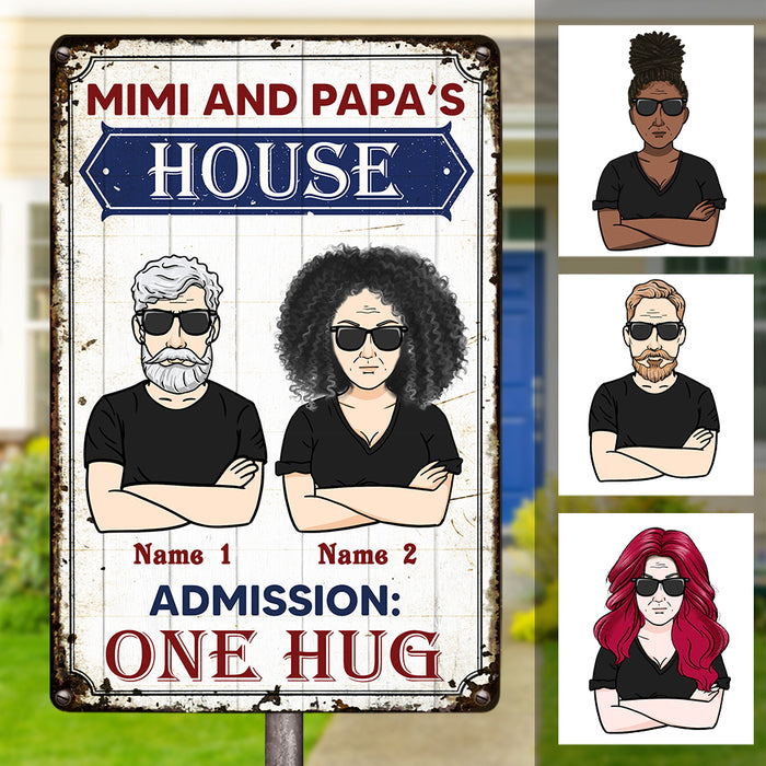Personalized Grandpa Grandma Metal Sign JL75 26O47 1