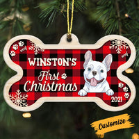 Personalized Dog First Christmas Bone Ornament NB111 87O53 thumb 1