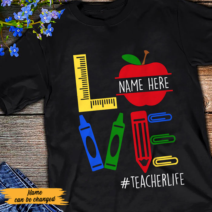 Personalized Teacher Love T Shirt MY314 30O47 1