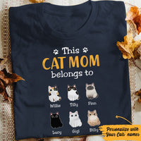 Personalized Cat Mom T Shirt JN122 73O57 thumb 1