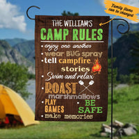 Personalized Camping Rules  Garden Flag JN271 95O34 thumb 1