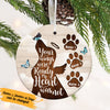 Personalized Dog Memorial Your Wings Were Ready  Circle Ornament NB243 85O53 1