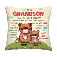 Personalized Gift For Grandson Hug This Pillow 32133 thumb 1