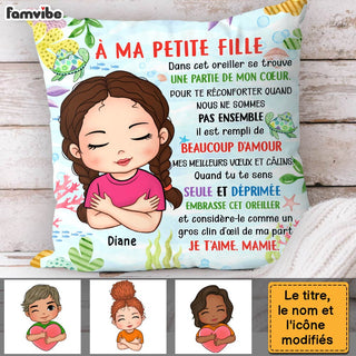Personalized Gift For Granddaughter French Turtle Hug This Pillow 30834 Primary Mockup