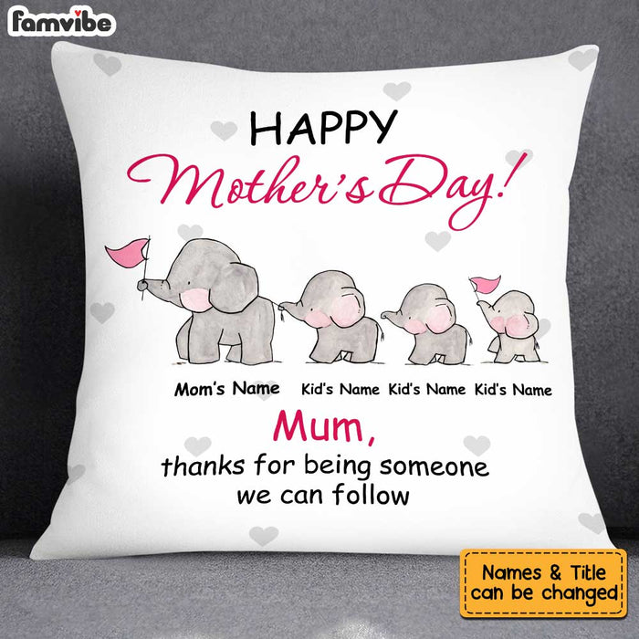 Personalized Elephant Mother Day Pillow FB232 95O58 (Insert Included) 1