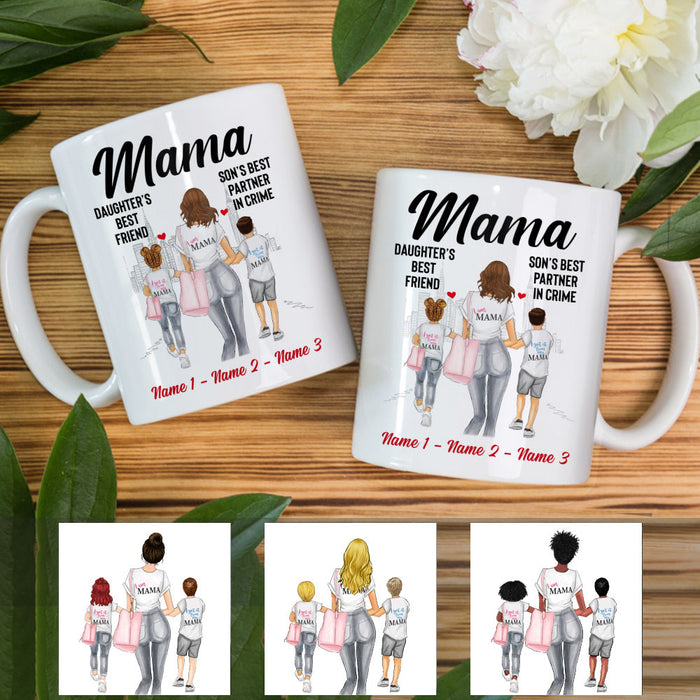 Personalized Mom Daughter And Son Mug AP11 26O53 1