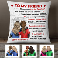 Personalized To My Bestie Nurse Friends Pillow MR32 65O34 (Insert Included) thumb 1