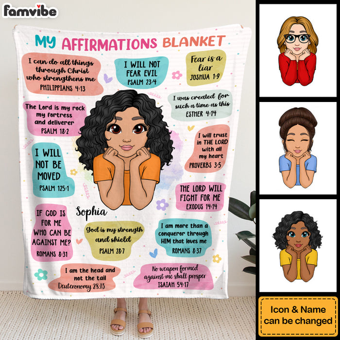 Personalized Inspiring Gift For Granddaughter Affirmation Blanket 31293 1