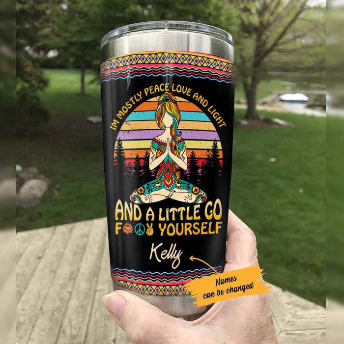 Personalized Hippie Girl Steel Tumbler JN181 73O53 1