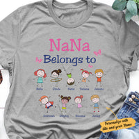 Personalized Nana Belongs To White T Shirt MY273 81O34 thumb 1