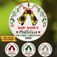 Personalized Baby Mistletoes First Christmas  Ornament SB291 95O47 thumb 1