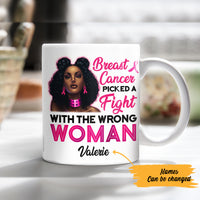 Personalized BWA Breast Cancer Picked A Fight Mug AG101 26O57 thumb 1