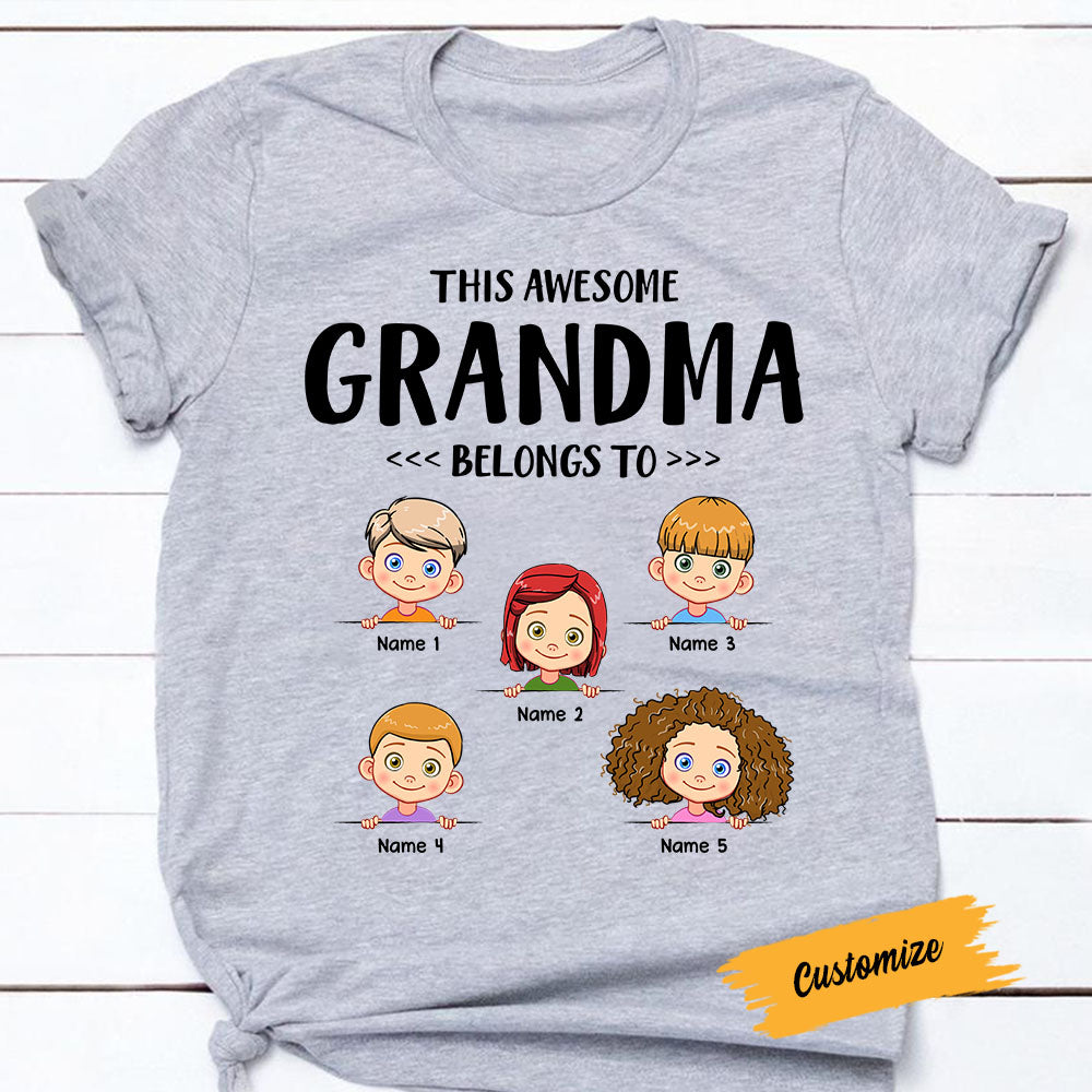 Personalized This Grandma Belongs To T Shirt JN213 30O58