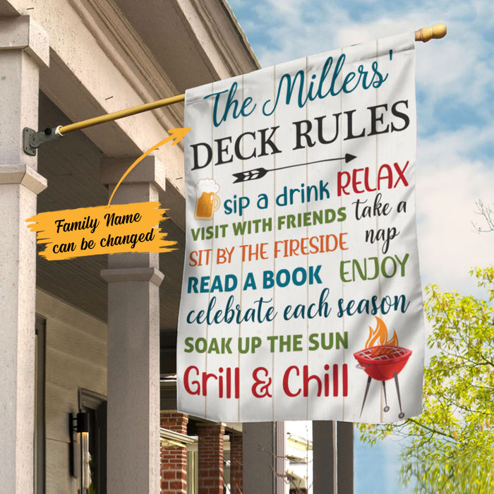 Personalized Rules Deck Gardening Flag AG141 29O58 1
