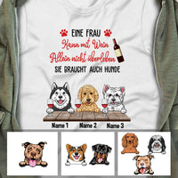 Personalized Hund Und Wein German Dog And Wine T Shirt AP154 67O60 thumb 1
