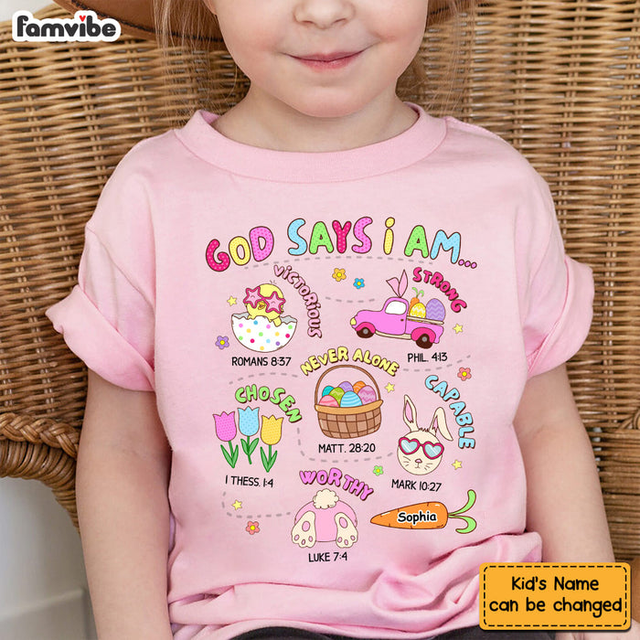 Personalized Easter Gift For Granddaughter God Says I Am Kid T Shirt - Kid Hoodie - Kid Sweatshirt 31662 1