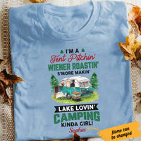 Personalized Camping Girl White T Shirt JN291 87O47 thumb 1