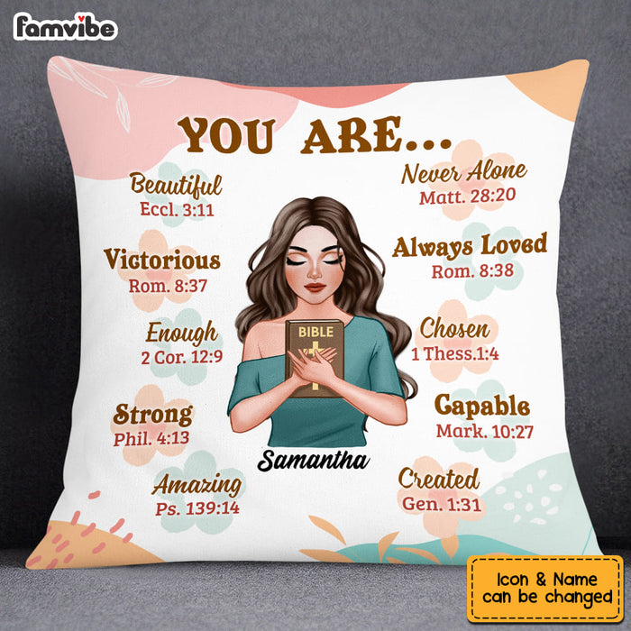 Personalized Gift For Daughter You Are Bible Verses Pillow 22685 1