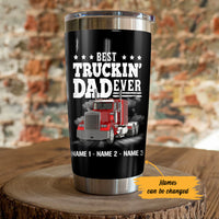 Personalized Trucker Dad Steel Tumbler DB11 87O36 thumb 1
