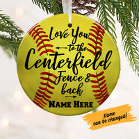 Personalized Baseball Softball  Circle Ornament NB101 85O58 thumb 1