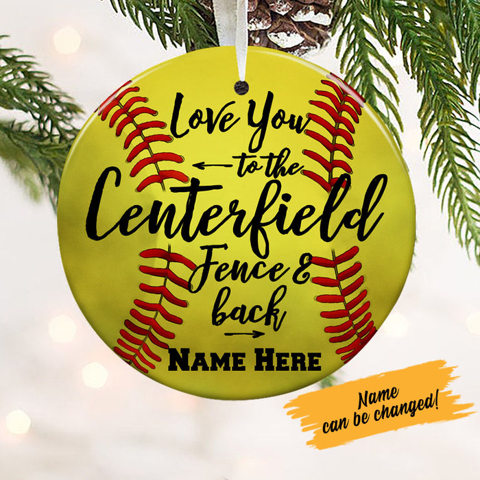 Personalized Baseball Softball  Circle Ornament NB101 85O58 1