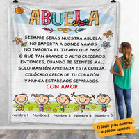 Personalized Grandma Abuela Spanish Blanket AP271 73O53 thumb 1
