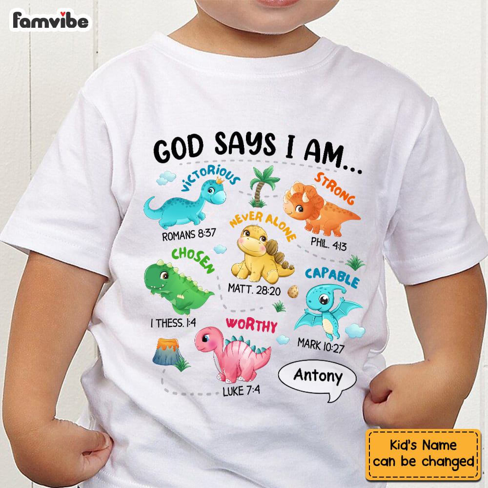 Personalized Gifts For Grandson Dinosaur I Am Kid T Shirt 28764 Mockup 2