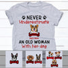 Personalized An Old Woman With Her Dog T Shirt JR252 67O53 1