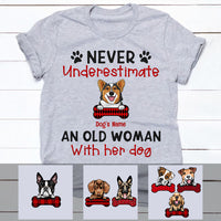 Personalized An Old Woman With Her Dog T Shirt JR252 67O53 thumb 1