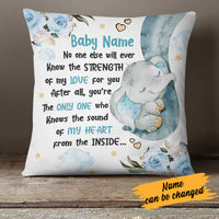Personalized Mother Elephant My Love For You Pillow FB253 67O34 (Insert Included) thumb 1