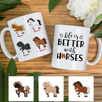 Personalized Horse Life Better Mug DB81 81O53 thumb 1