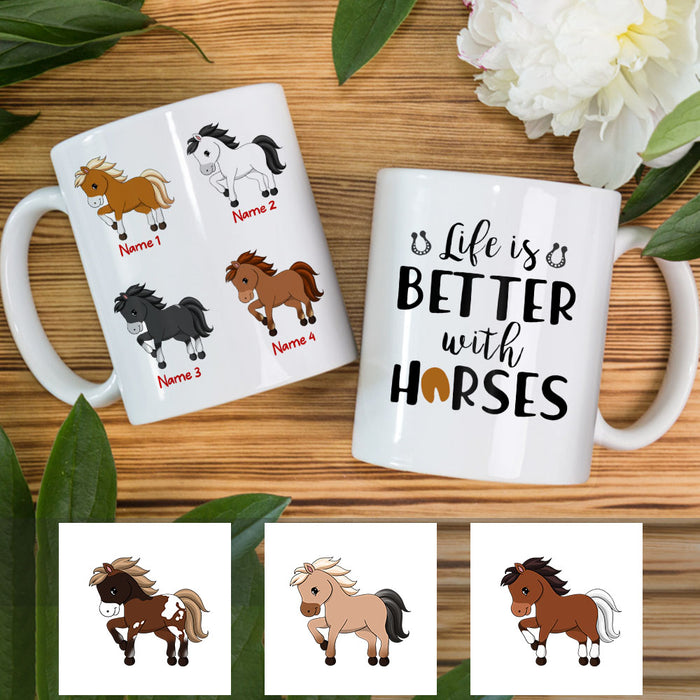 Personalized Horse Life Better Mug DB81 81O53 1