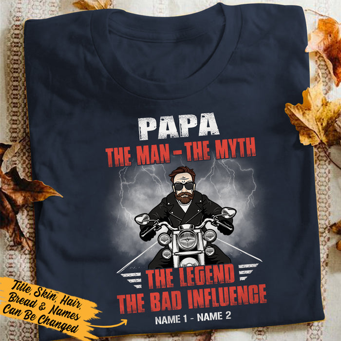 Personalized Cool DirtBike Dad Grandpa T Shirt MR241 65O36 1