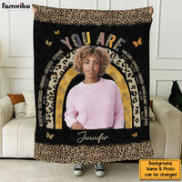 Personalized Gift For Daughter Leopard You Are Beautiful Upload Photo Blanket 31463 thumb 1