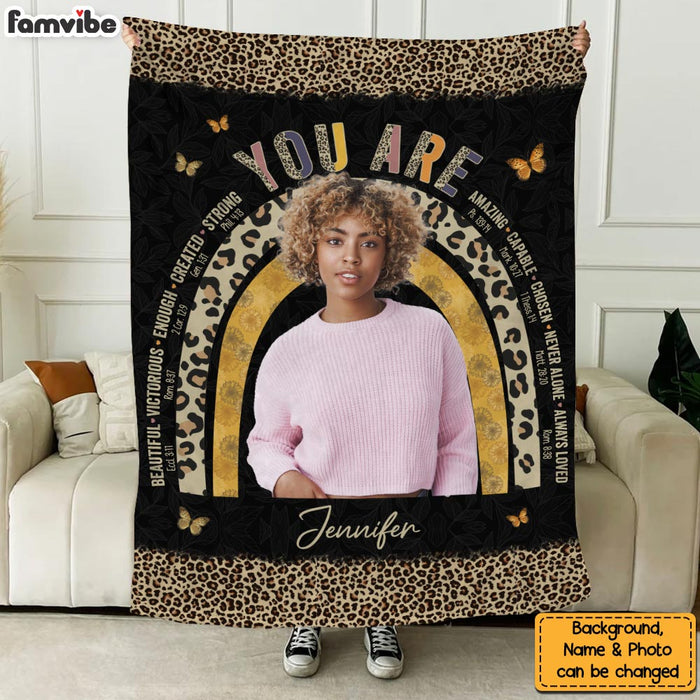Personalized Gift For Daughter Leopard You Are Beautiful Upload Photo Blanket 31463 1