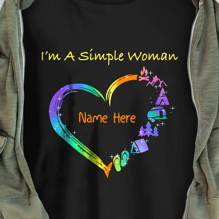 Personalized Camping Girl Simple Woman T Shirt JN161 87O34 1