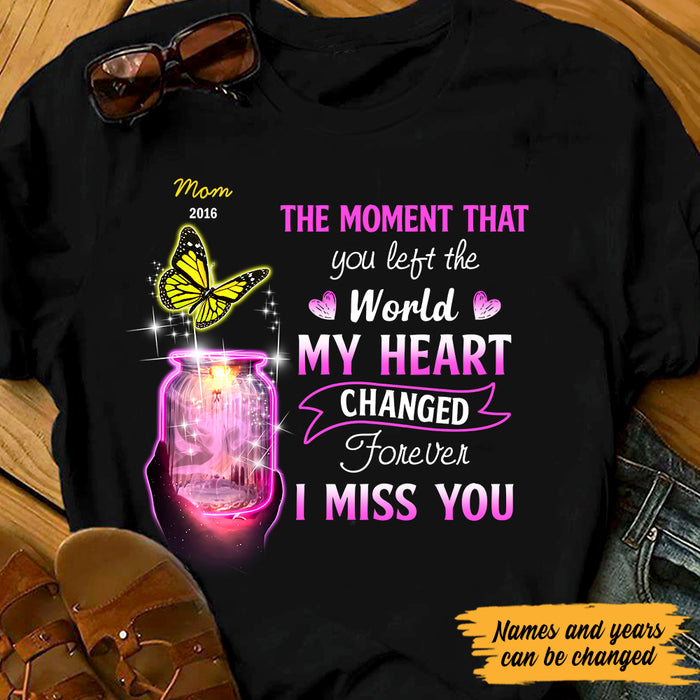 Personalized Memorial Butterfly Mom Dad T Shirt MR314 30O47 1
