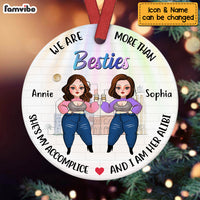 Personalized We Are More Than Friends Circle Ornament NB94 30O69 thumb 1